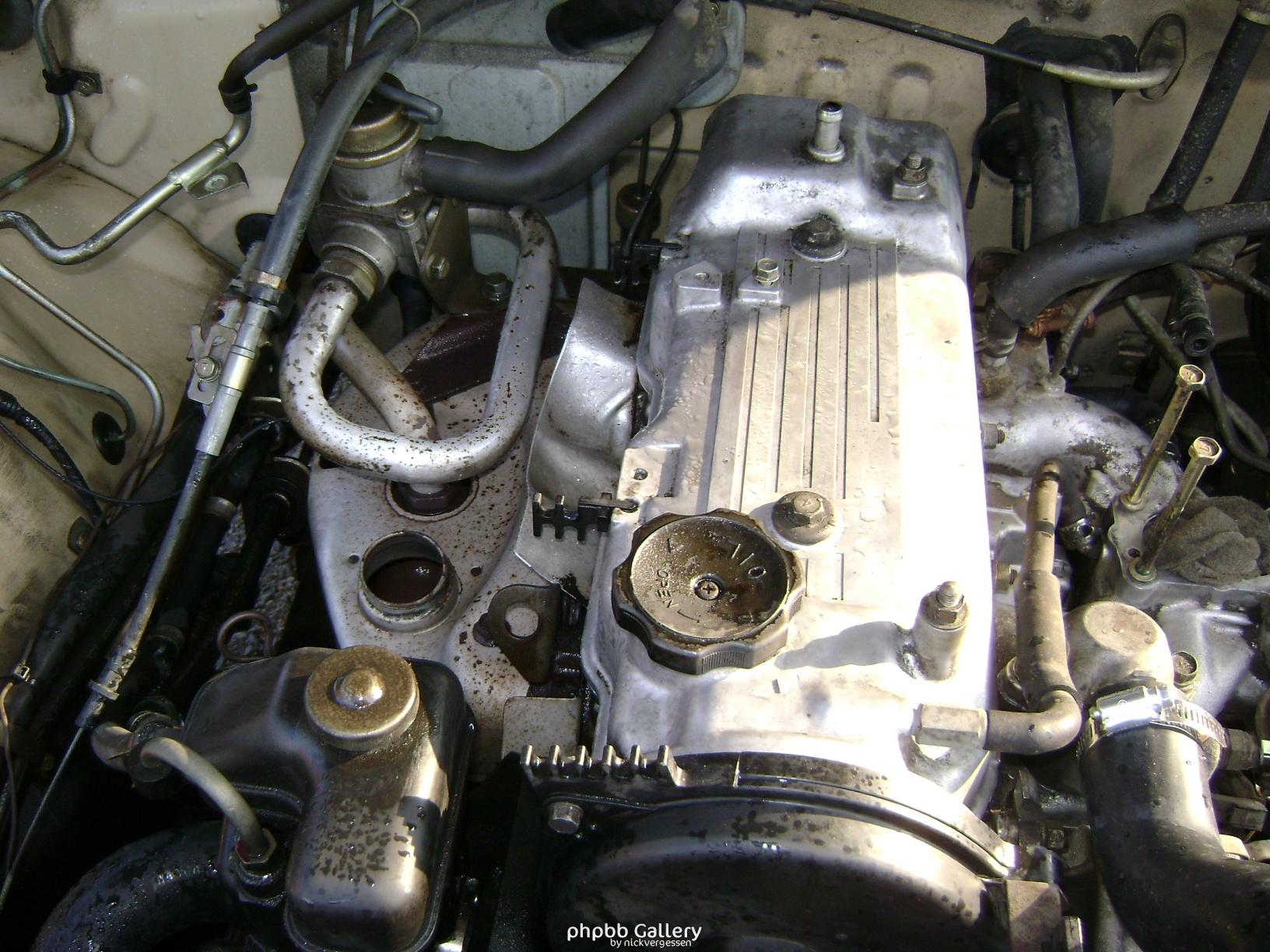 cleaning up the engine compartment